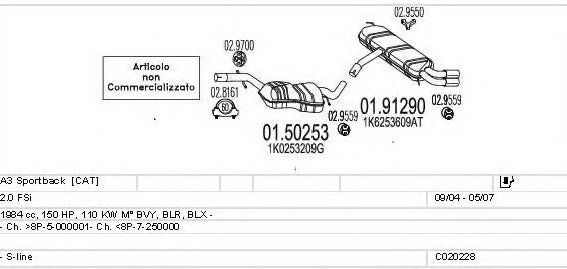 MTS C020228000591 Exhaust System